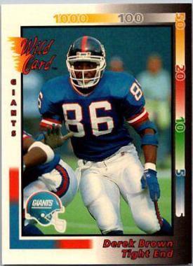 Derek Brown #352 Football Cards 1992 Wild Card