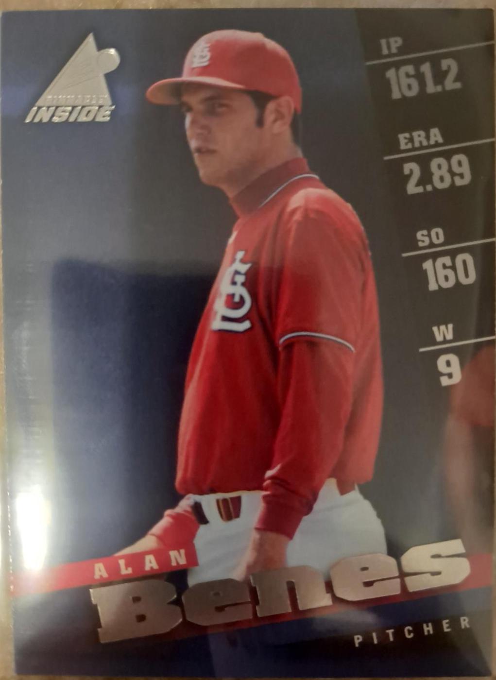 Alan Benes #66 Baseball Cards 1998 Pinnacle Inside