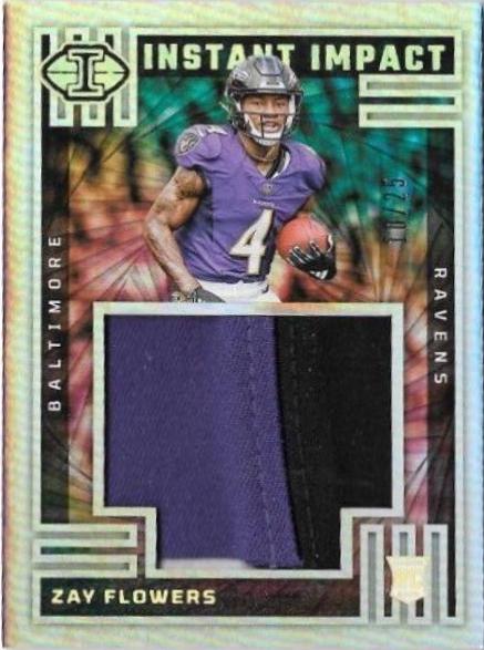 Zay Flowers #40 Football Cards 2023 Panini Illusions Instant Impact