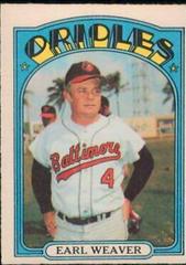 Earl Weaver #323 Baseball Cards 1972 O Pee Chee Prices