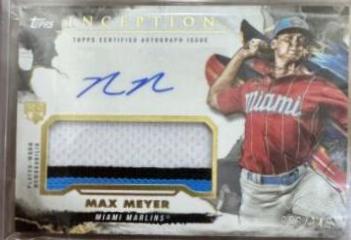 Max Meyer #IAP-MME Baseball Cards 2023 Topps Inception Autograph Patch