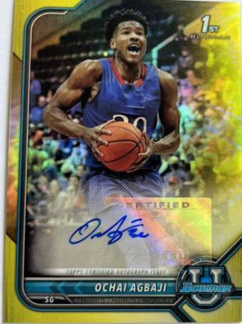 Ochai Agbaji #BCPA-OA 2021 Bowman University Chrome Prospect Autographs Basketball