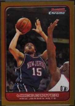 Vince Carter Gold Refractor #8 Basketball Cards 2006 Bowman Chrome