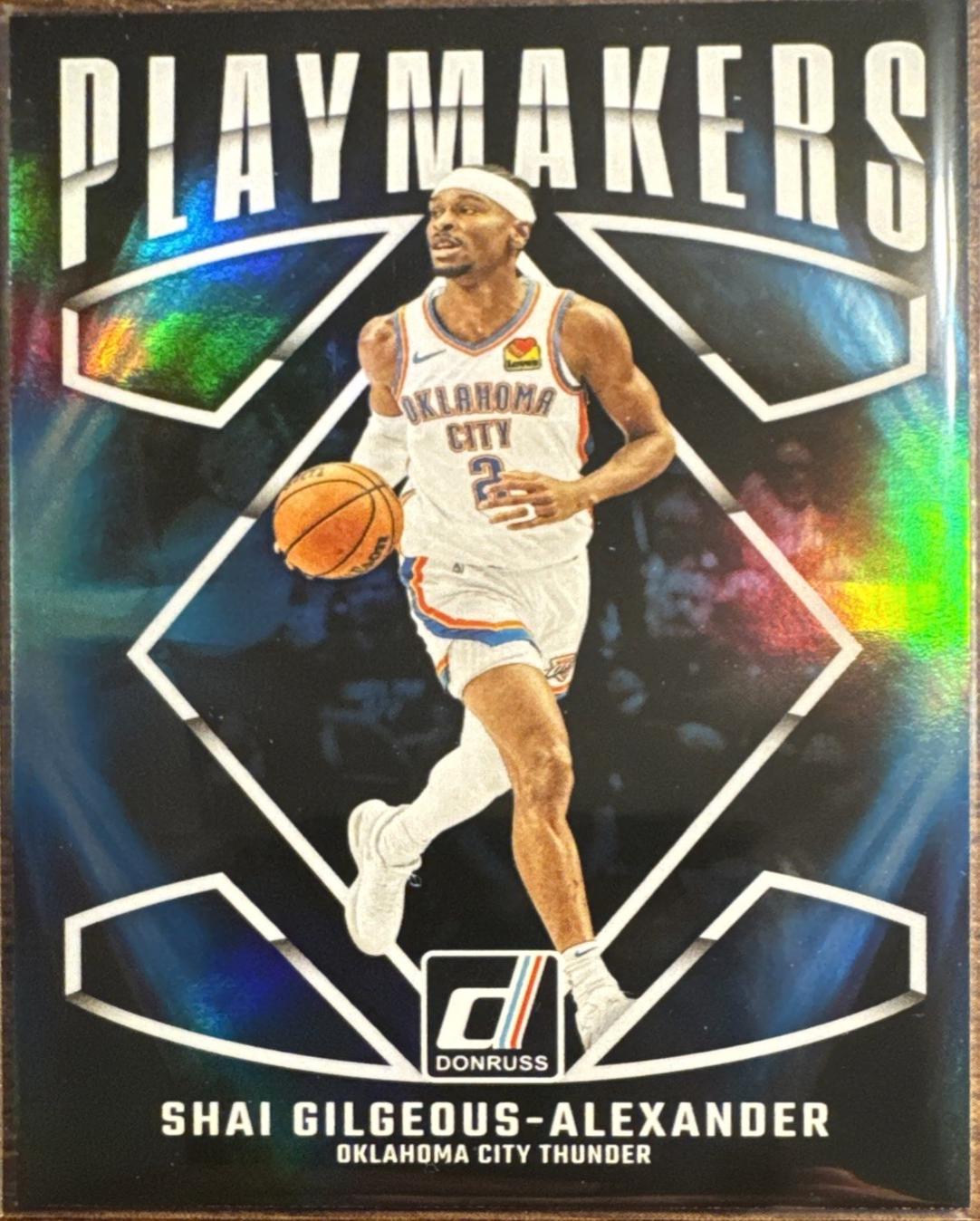 Shai Gilgeous-Alexander #10 Basketball Cards 2024 Panini Donruss PlayMakers