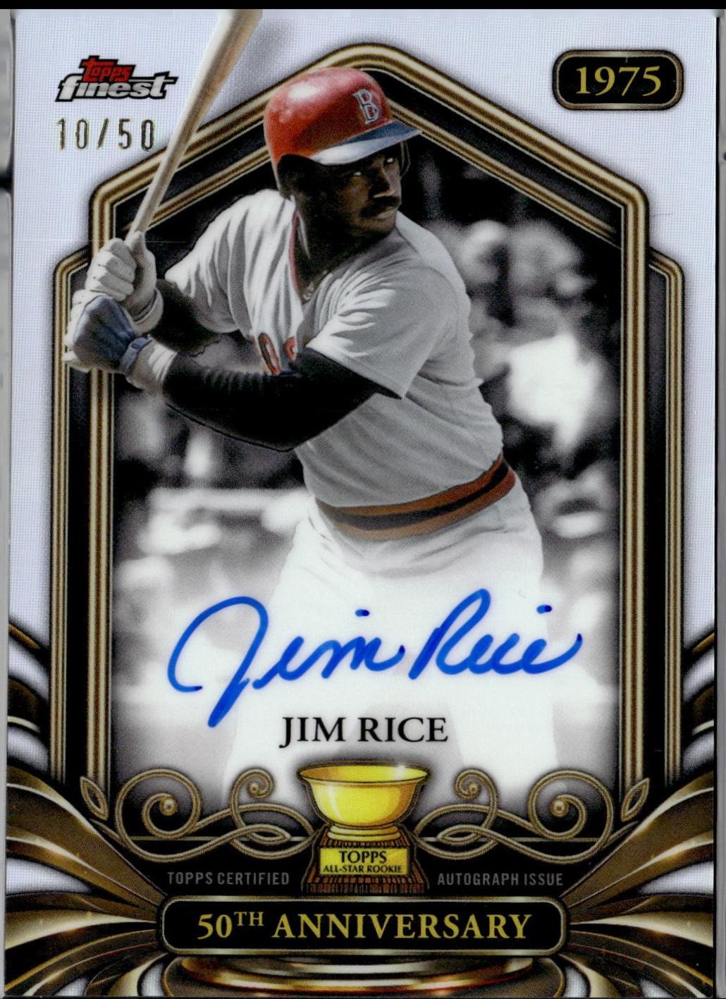 Jim Rice #RCA-JR 2026 Topps Finest Rookie Cup Anniversary Autograph Baseball
