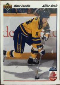 Mats Sundin #31 Hockey Cards 1991 Upper Deck French
