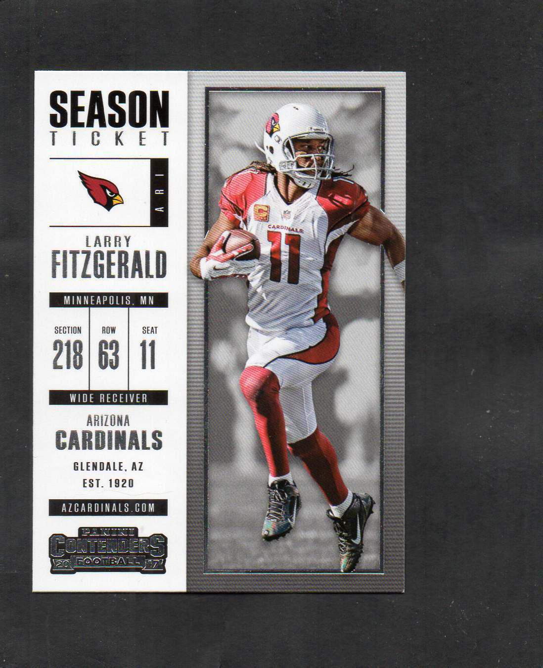 2017 Panini Contenders Larry Fitzgerald #51 card