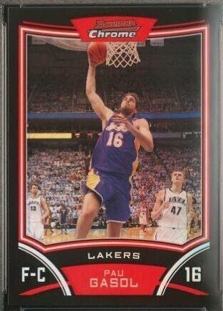 Pau Gasol #16 Basketball Cards 2008 Bowman Chrome