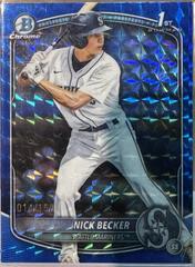 Nick Becker [Blue Refractor] #BDC-100 Baseball Cards 2025 Bowman Draft Chrome Prices