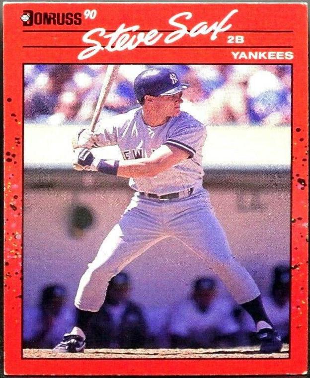Steve Sax #78 Baseball Cards 1990 Donruss Aqueous Test