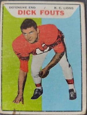 Dick Fouts #9 Football Cards 1965 Topps CFL