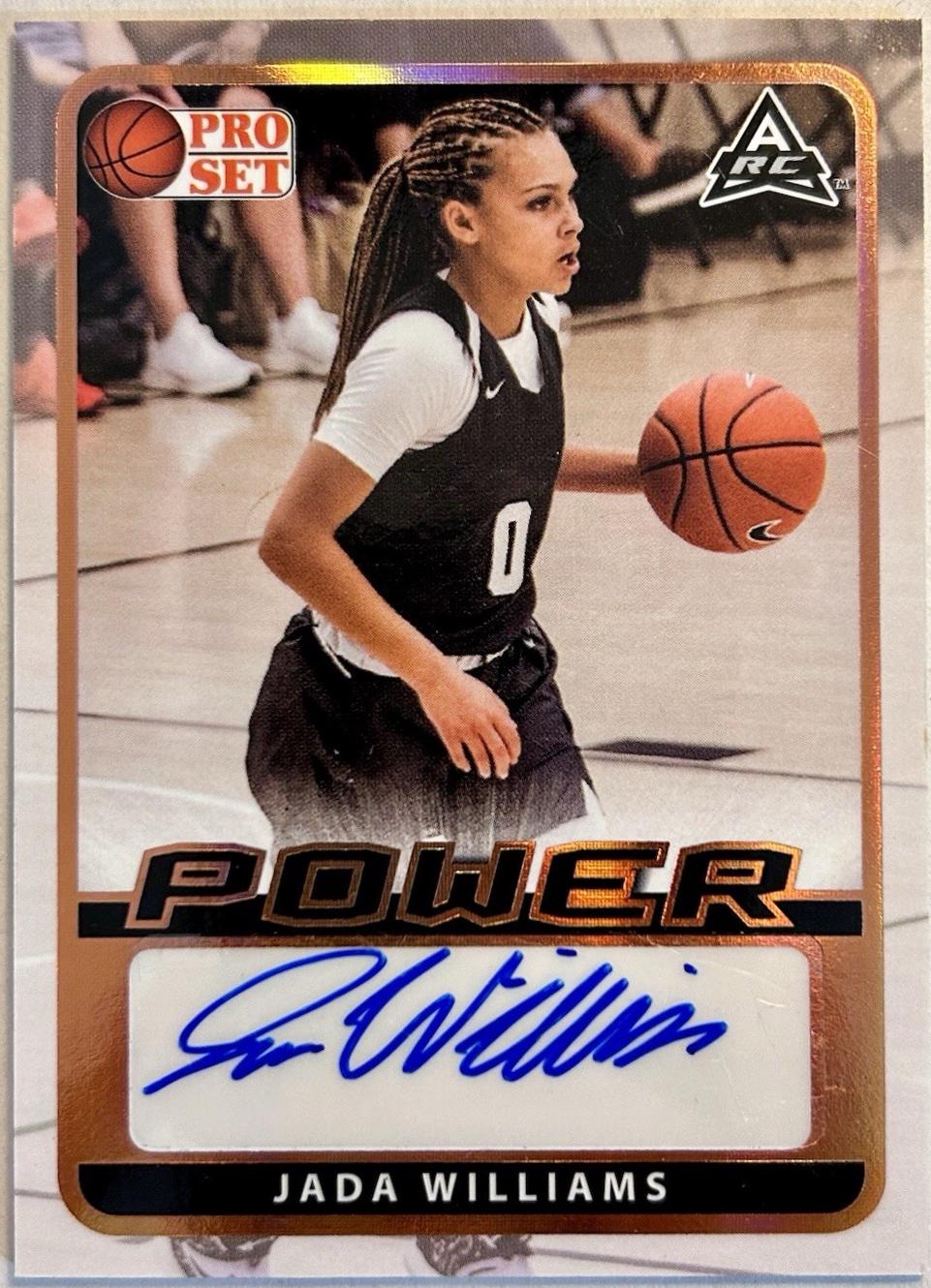 Jada Williams #BA-JW2 2021 Pro Set Power Autograph Basketball