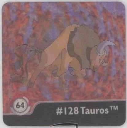 Tauros #64 from Pokemon Artbox Flipz Series 1