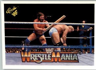 Hacksaw' Jim Duggan, Dino Bravo #120 Wrestling Cards 1990 Classic WWF The History of Wrestlemania