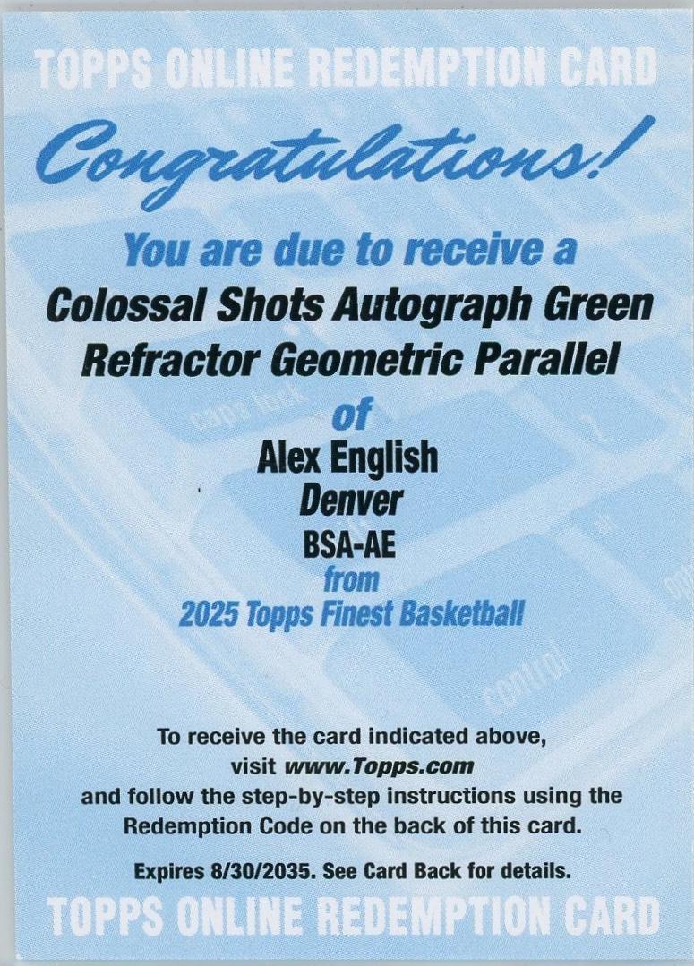 Alex English [Green Geometric Refractor] #FA-AE