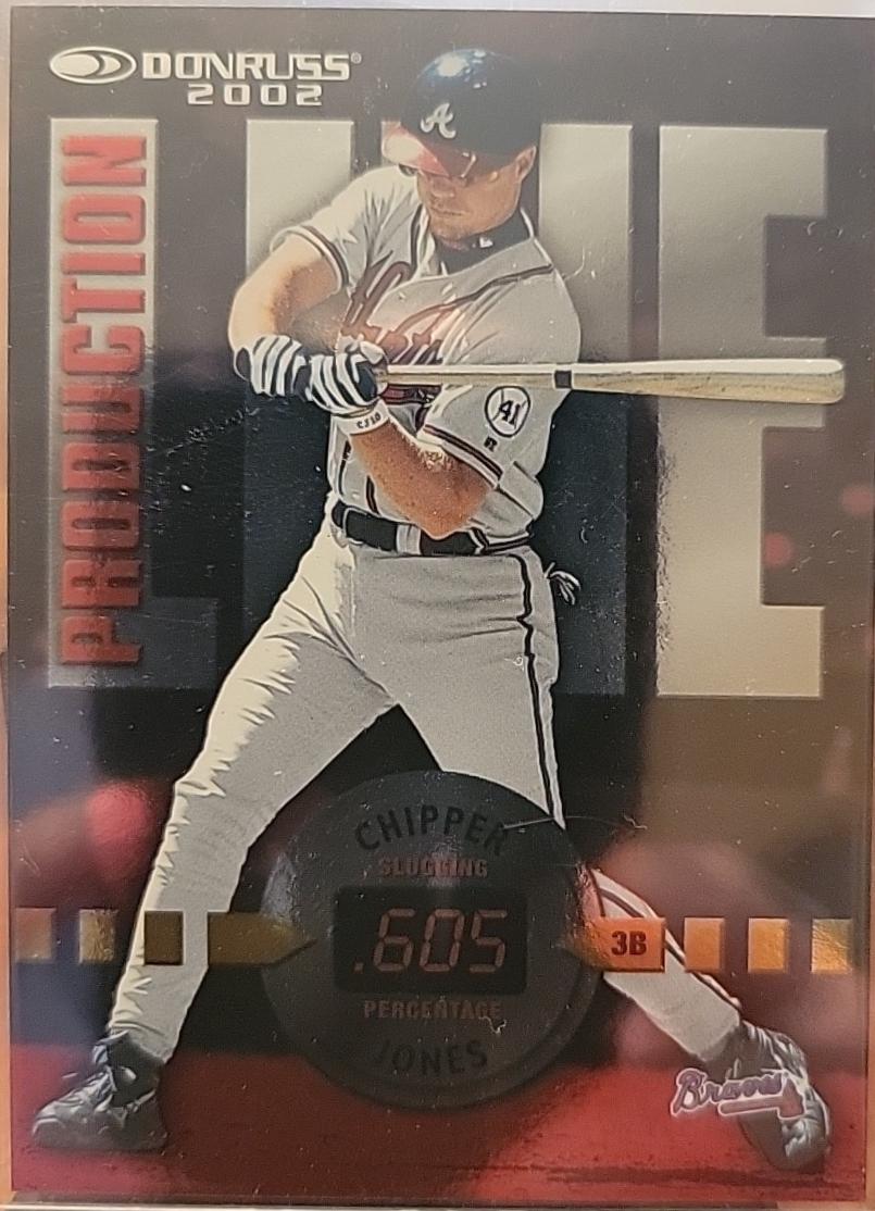 Chipper Jones #PL-33 2002 Donruss Baseball Production Line