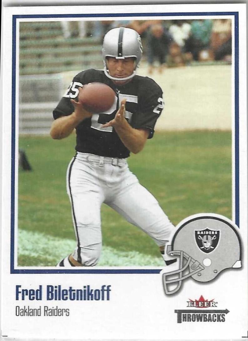 Fred Biletnikoff #24 Football Cards 2002 Fleer Throwbacks