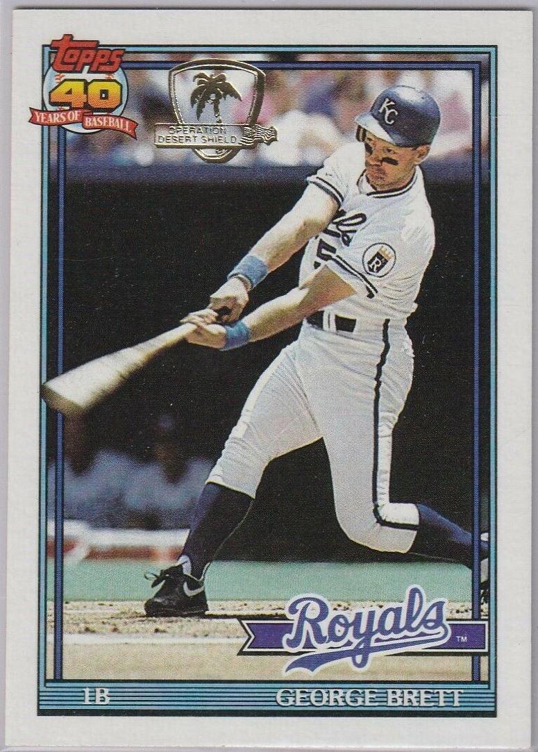 George Brett #540 Baseball Cards 1991 Topps Desert Shield