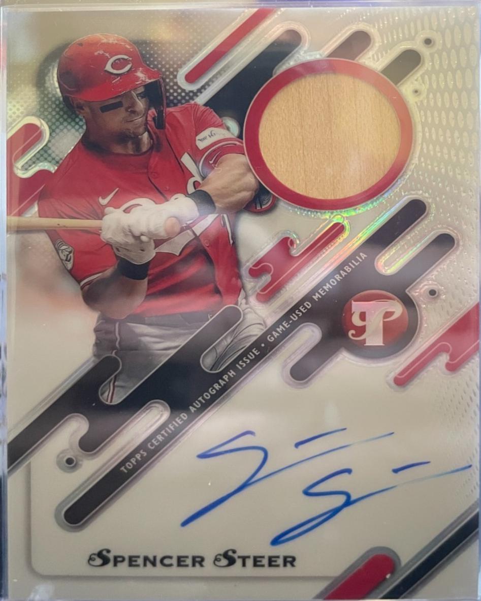 Spencer Steer #PPAR-SS 2025 Topps Pristine Pieces Autograph Relics Baseball
