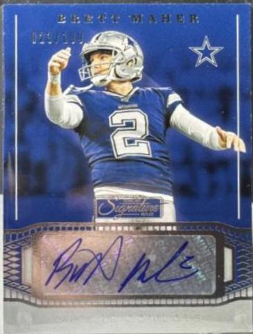 Brett Maher #SS35 Football Cards 2019 Panini Chronicles Signature Series
