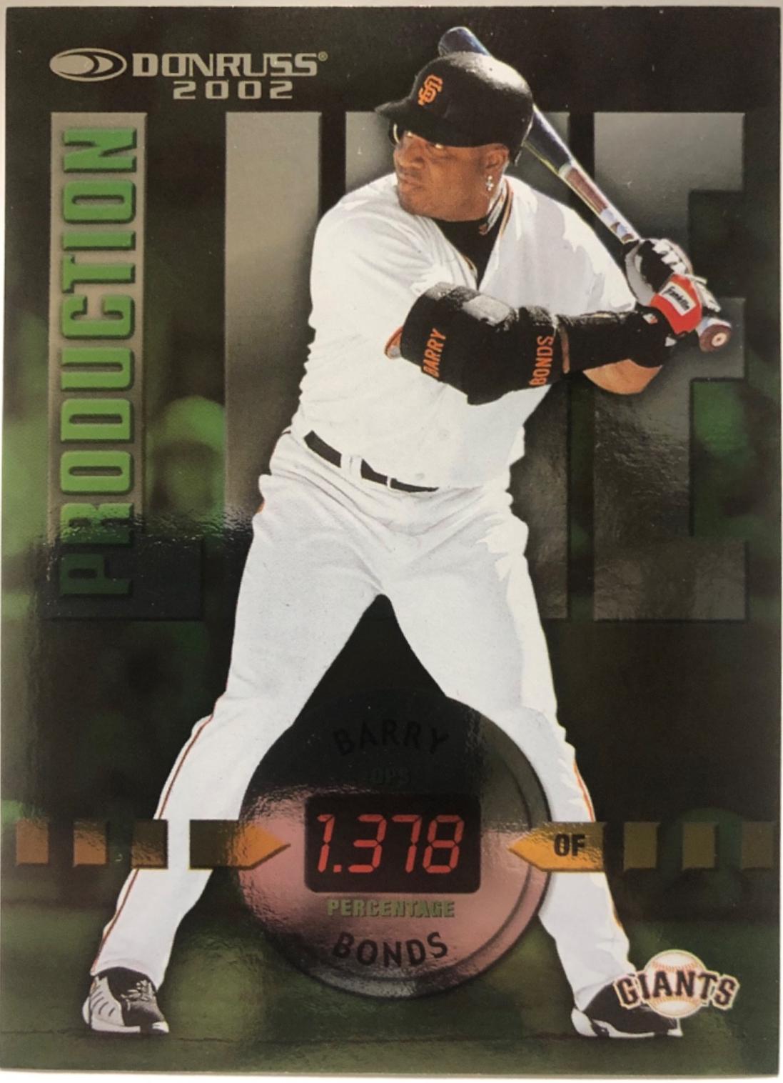 Barry Bonds #PL-41 2002 Donruss Baseball Production Line