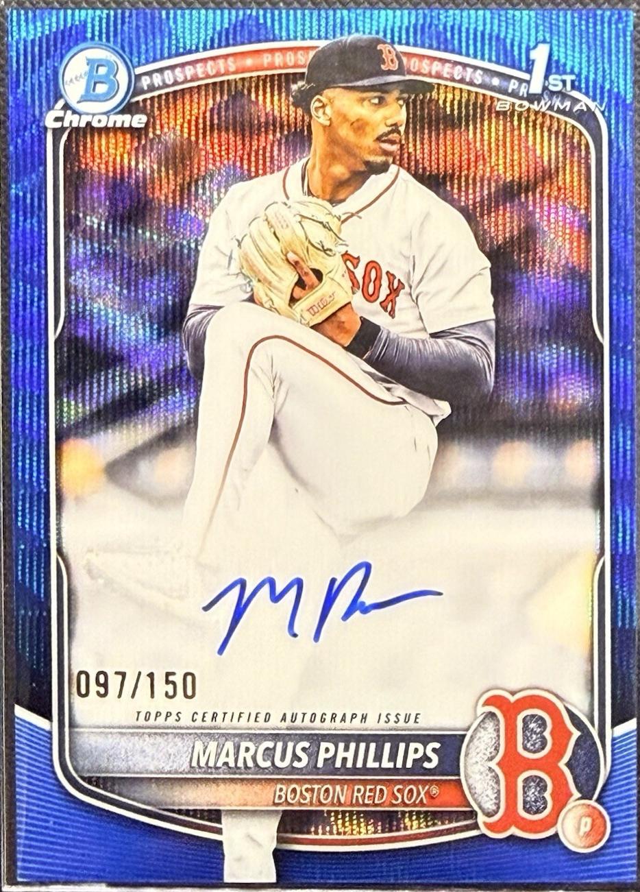 Marcus Phillips [Blue Wave Refractor] #CPA-MP