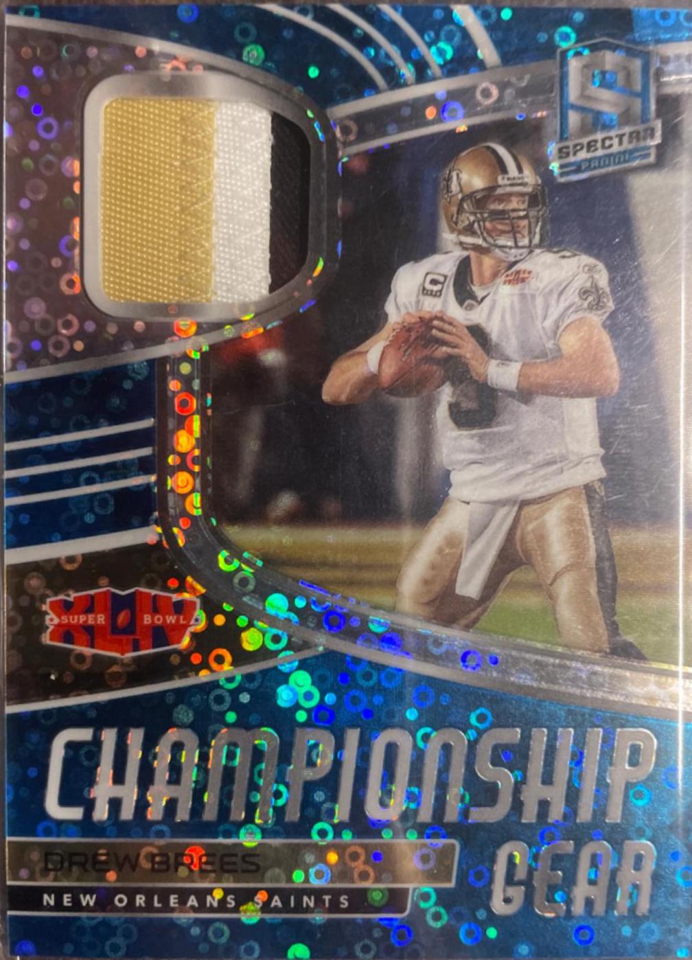 Drew Brees #CG-DB Football Cards 2021 Panini Spectra Championship Gear
