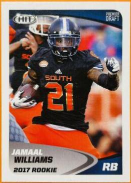 Jamaal Williams #12 Football Cards 2017 Sage Hit Premier Draft