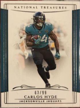 Carlos Hyde #23 2018 National Treasures Football