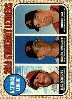 2016 N.L. Strikeout Leaders: Max Scherzer / Madison Bumgarner / Robbie Ray