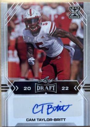 Cam Taylor Britt #BA-CTB 2022 Leaf Draft Autographs Football