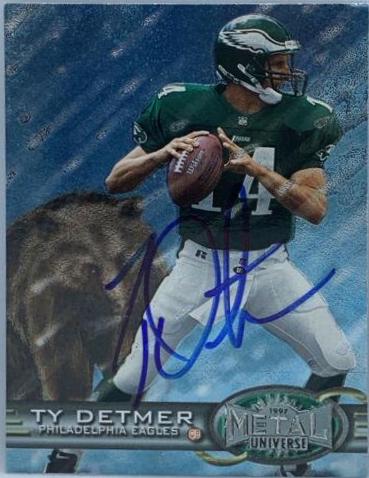 Ty Detmer #12 Football Cards 1997 Metal Universe
