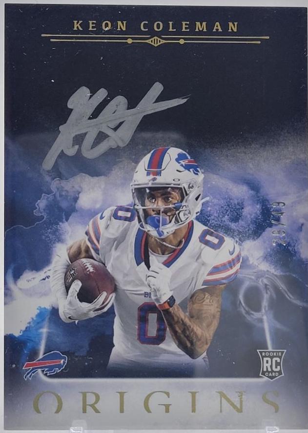 Keon Coleman #OA-KCO Football Cards 2024 Panini Origins Autographs Silver Ink