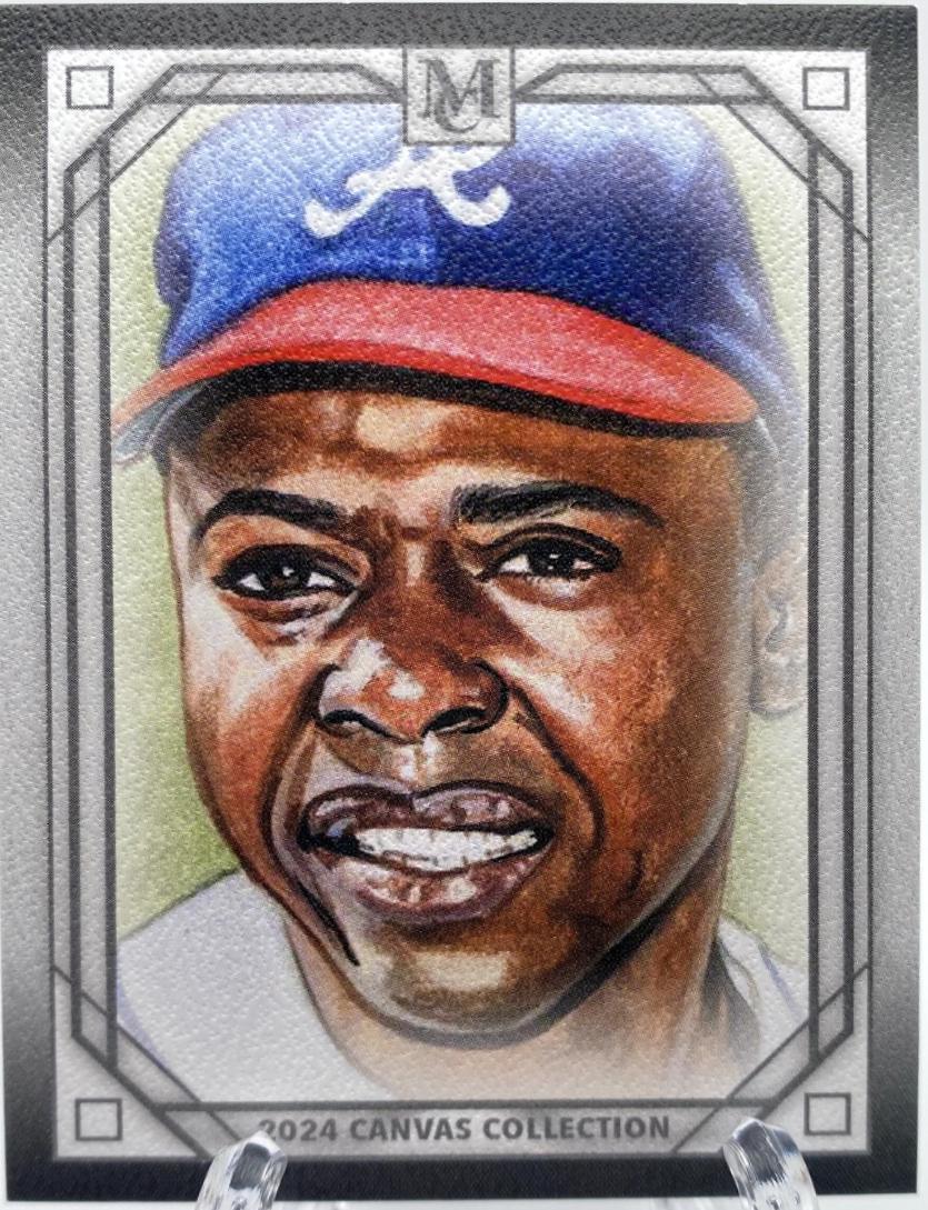 Hank Aaron #CCR-6 Baseball Cards 2024 Topps Museum Collection Canvas Collection Reprint