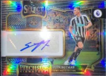 Sven Botman #PS-SBO Soccer Cards 2022 Panini Select Premier League Pitchside Signatures