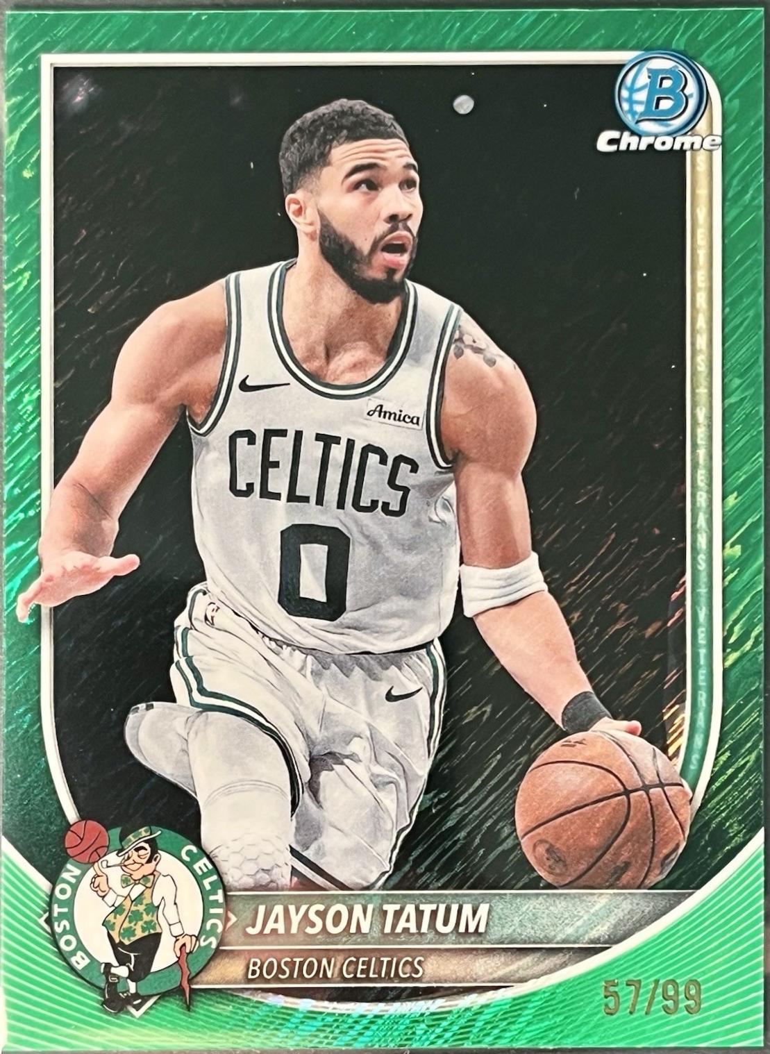 Jayson Tatum [Green Shimmer Refractor] #BCV-56