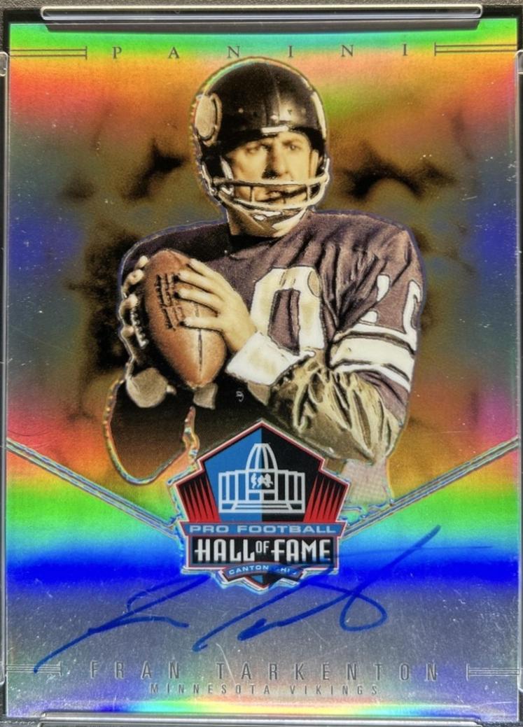 Fran Tarkenton #41 2025 Panini National Treasures Football Spectra HOF Signatures Prizm