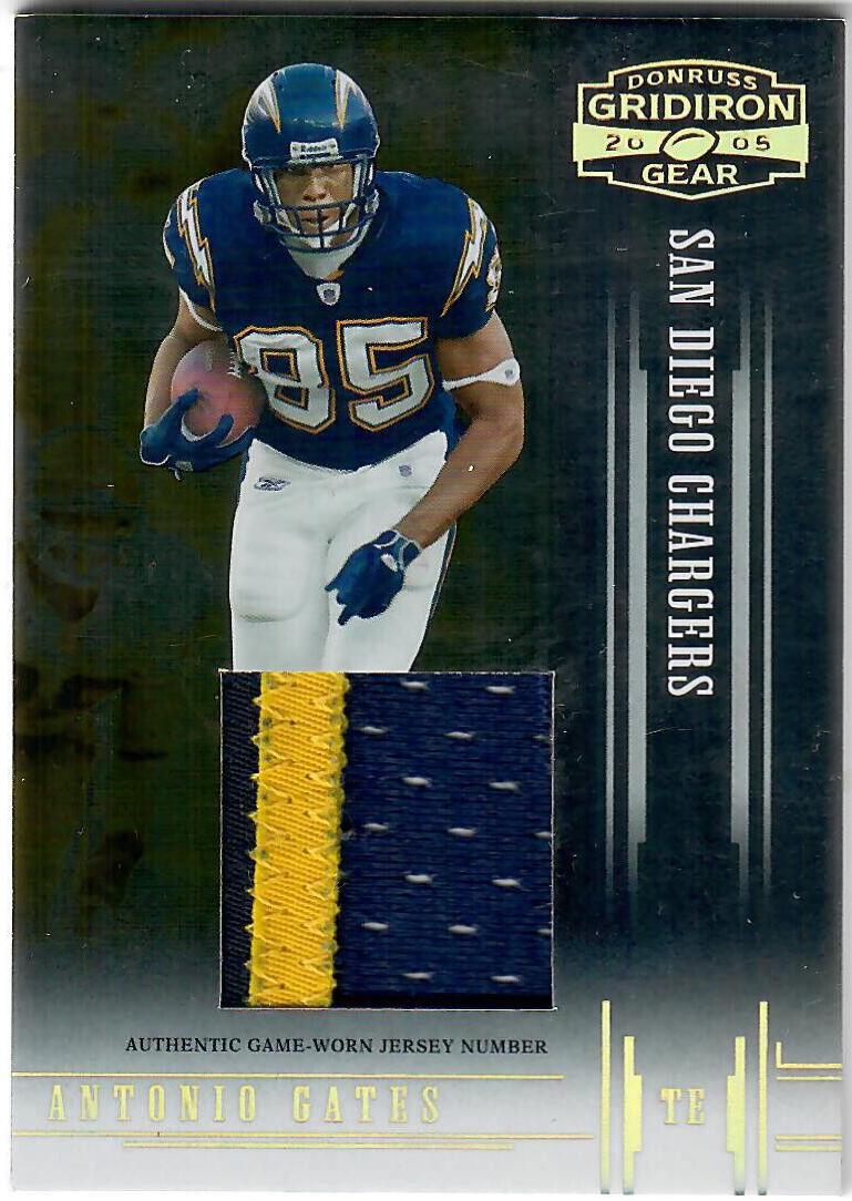 Antonio Gates #7 Football Cards 2005 Panini Donruss Gridiron Gear
