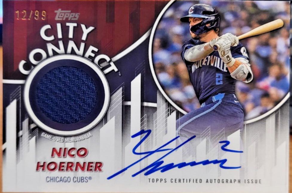 Nico Hoerner #CCAR-NH 2026 Topps City Connect Swatch Collection Autographed Relic Baseball