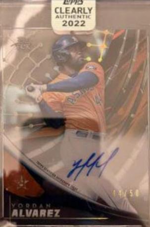 Yordan Alvarez #TEK-YA Baseball Cards 2022 Topps Clearly Authentic Tek Autographs