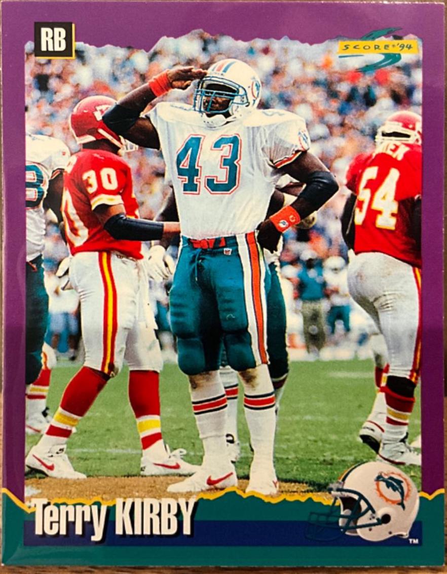 Terry Kirby #90 1994 Panini Score Football