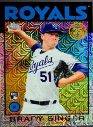 Brady Singer #86BC-3 Baseball Cards 2021 Topps Update 1986 Chrome Silver Pack