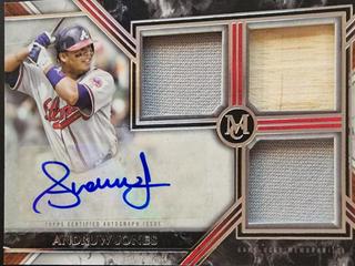 Andruw Jones Signature Swatches Triple Relic Autograph