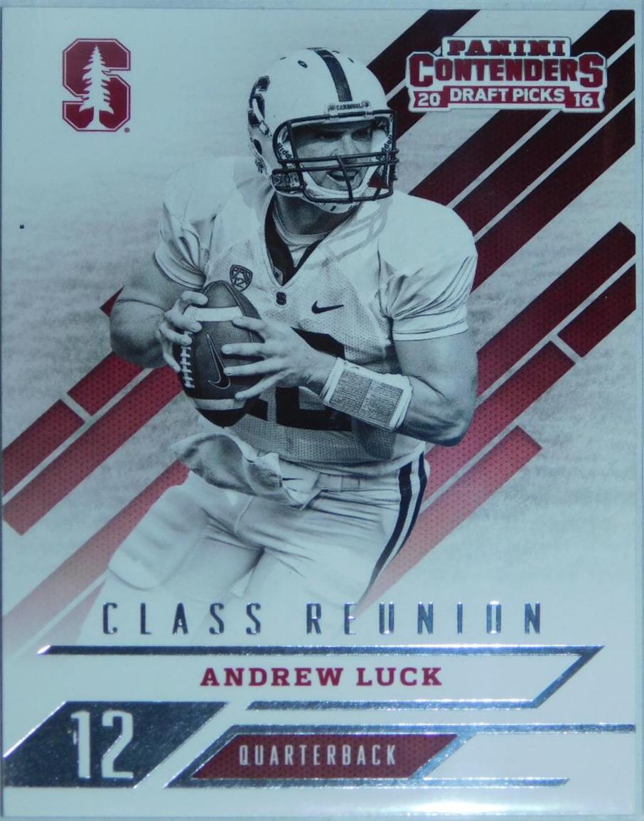 Andrew Luck #5 Football Cards 2016 Panini Contenders Draft Picks Class Reunion