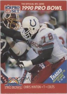 Chris Hinton #343 1990 Pro Set Fact Cincinnati Football