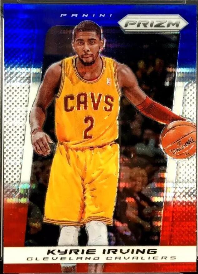 Kyrie Irving #39 Basketball Cards 2013 Panini Prizm Blue White and Red Pulsar