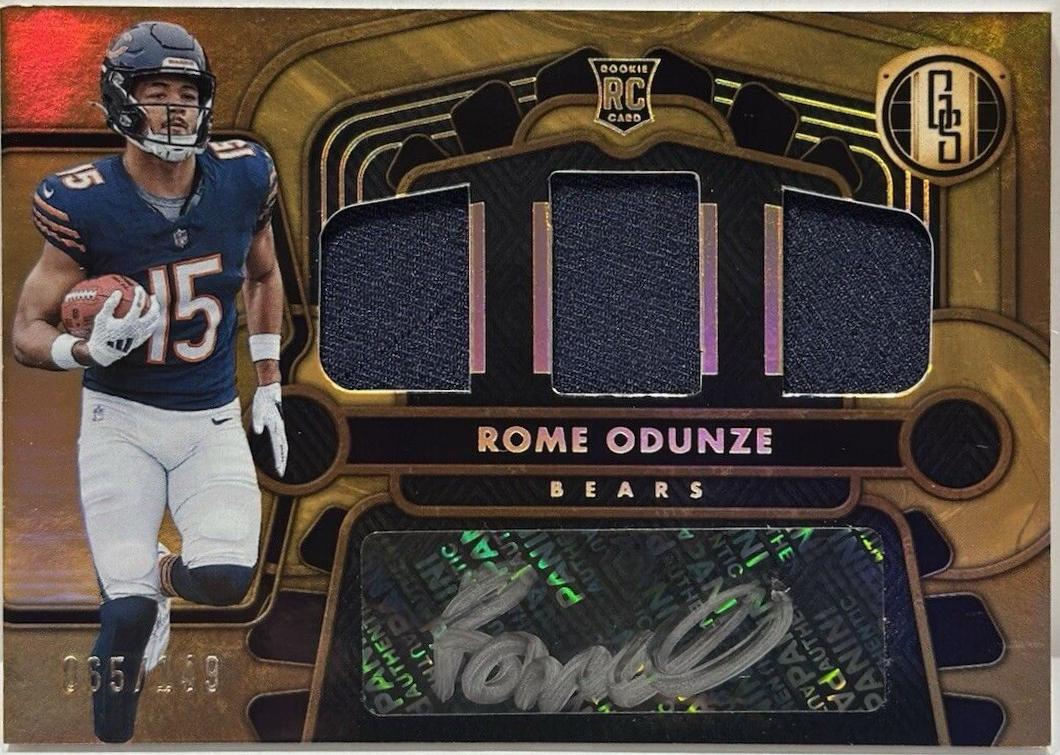 Rome Odunze #112 Football Cards 2024 Panini Gold Standard Autograph