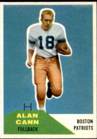 Alan Cann #22 Football Cards 1960 Fleer