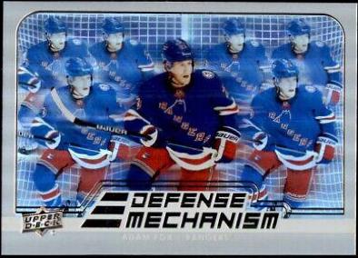 Adam Fox #DM-27 Hockey Cards 2022 Upper Deck Defense Mechanism