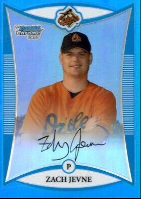 Zach Jevne #BCP196 2008 Bowman Chrome Baseball Prospects